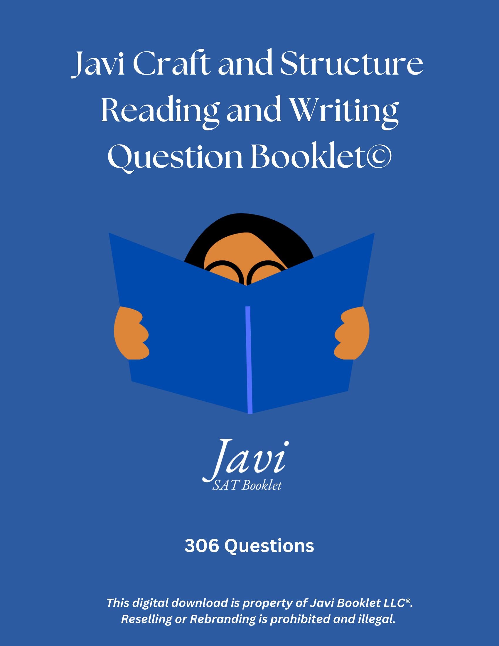 Javi Craft and Structure Reading and Writing Question Booklet