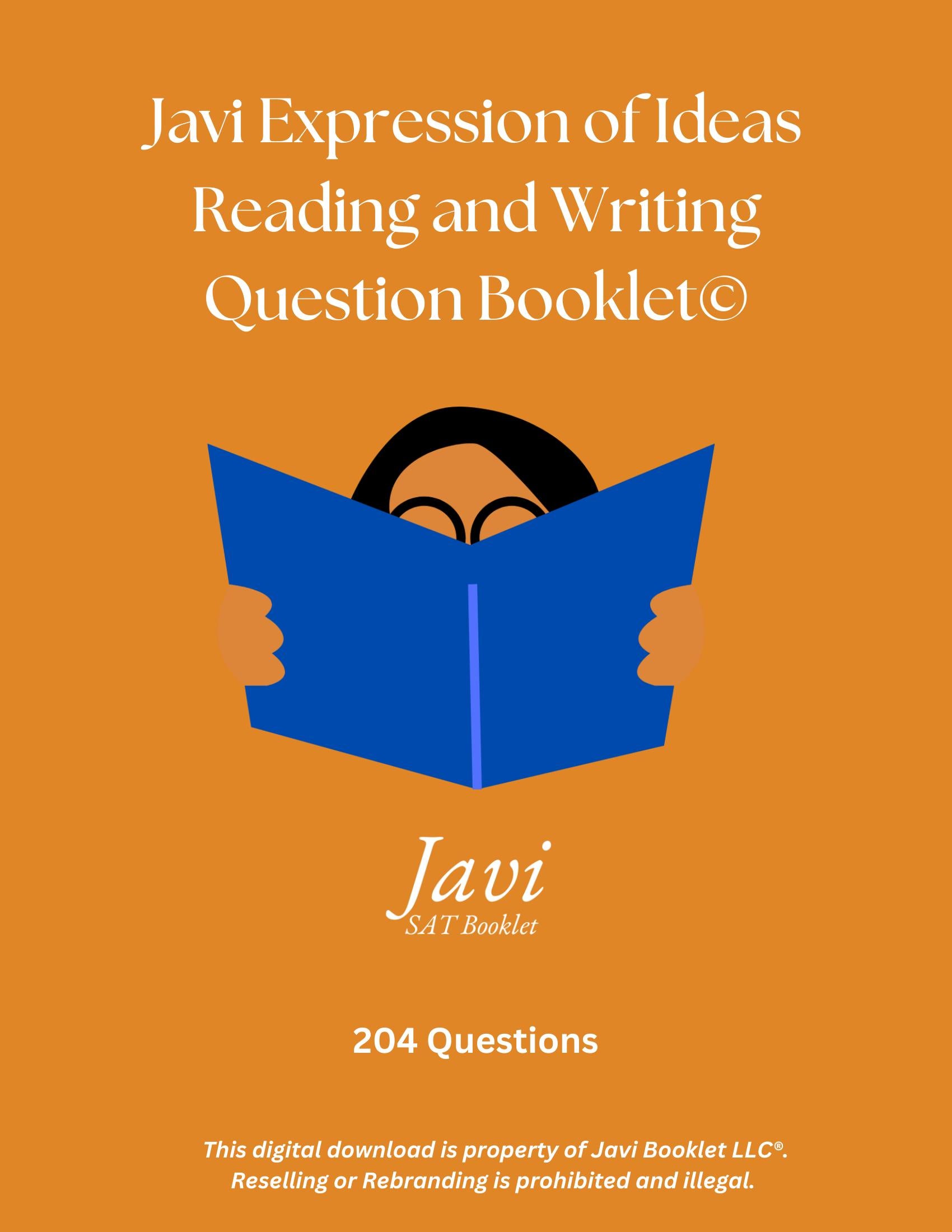 Javi Expression of Ideas Reading and Writing Question Booklet