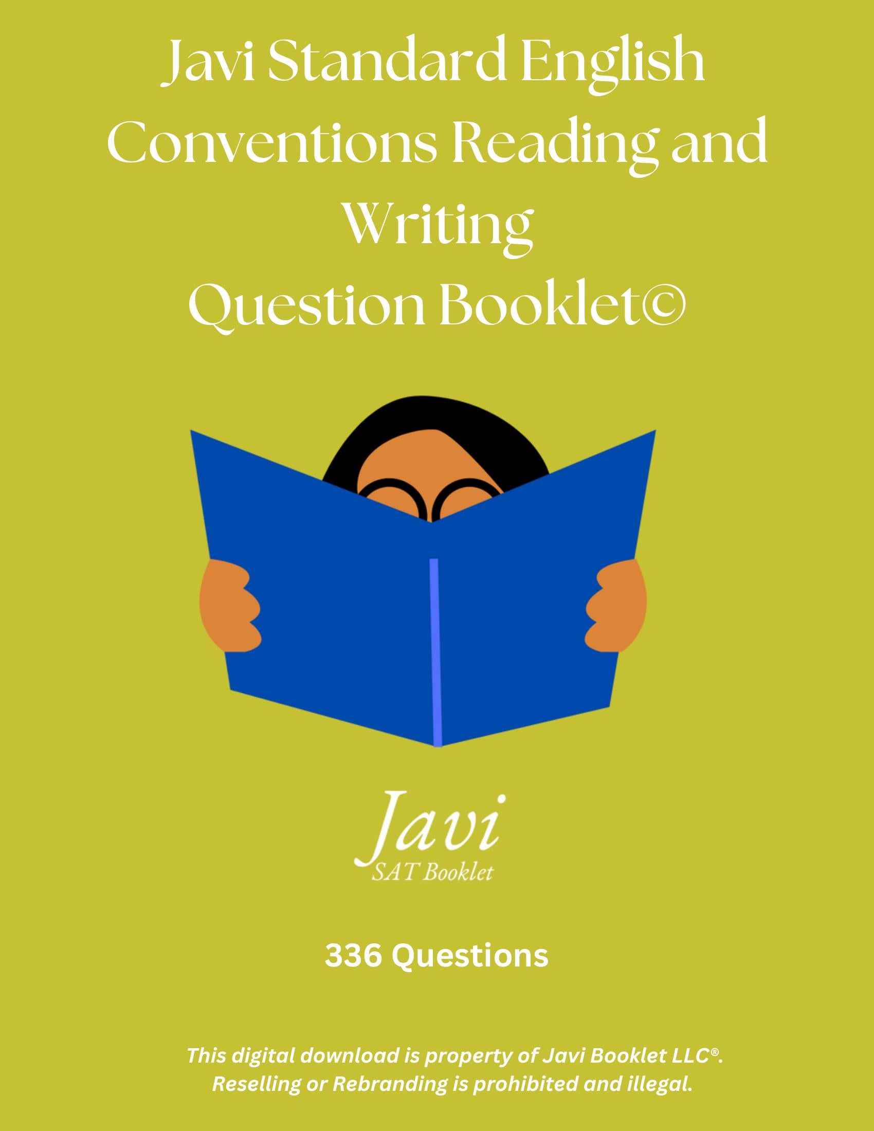 Javi Standard English Conventions Reading and Writing Question Booklet